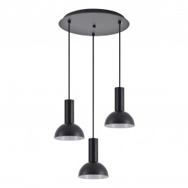 77-8558 SE21-BL-4-3BL-MS3 ADEPT TUBE Black Pendant Black Metal Shade