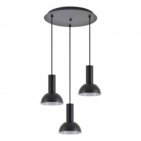 77-8558 SE21-BL-4-3BL-MS3 ADEPT TUBE Black Pendant Black Metal Shade