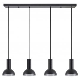 77-8560 SE21-BL-4-4BL-MS3 ADEPT TUBE Black Pendant Black Metal Shade