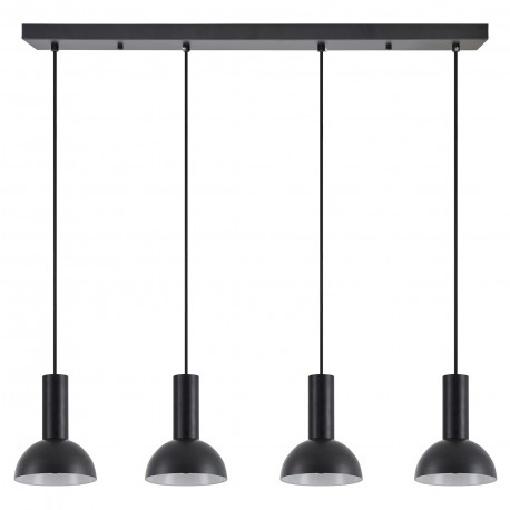 77-8560 SE21-BL-4-4BL-MS3 ADEPT TUBE Black Pendant Black Metal Shade