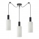 77-8563 SE21-BL-4-BL3-GL3 ADEPT TUBE Black Pendant White Glass