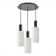 77-8565 SE21-BL-4-3BL-GL3 ADEPT TUBE Black Pendant White Glass