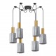 77-8575 SE21-GM-4-BL6-GL1 ADEPT TUBE Gold Matt Pendant Smoked Glass