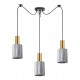 77-8576 SE21-GM-4-BL3-GL1 ADEPT TUBE Gold Matt Pendant Smoked Glass