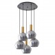 77-8586 SE21-GM-4-5BL-GL2 ADEPT TUBE Gold Matt Pendant Smoked Glass