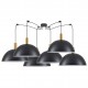 77-8593 SE21-GM-4-BL6-MS50 ADEPT TUBE Gold Matt Pendant Black Metal Shade