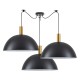 77-8594 SE21-GM-4-BL3-MS50 ADEPT TUBE Gold Matt Pendant Black Metal Shade
