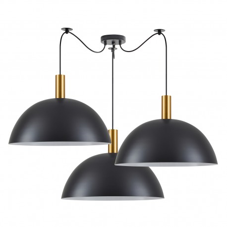 77-8594 SE21-GM-4-BL3-MS50 ADEPT TUBE Gold Matt Pendant Black Metal Shade