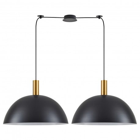 77-8595 SE21-GM-4-BL2-MS50 ADEPT TUBE Gold Matt Pendant Black Metal Shade