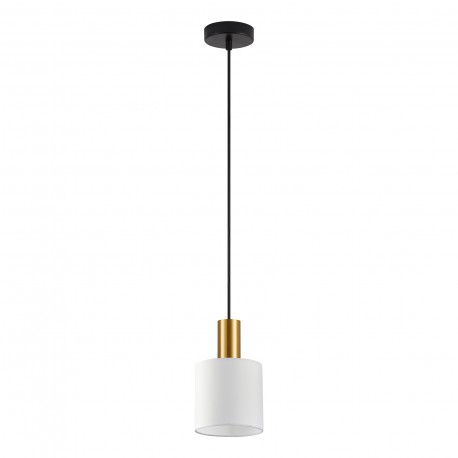 77-8596 SE21-GM-4-SH1 ADEPT TUBE Gold Matt Pendant White Fabric Shade