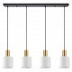 77-8602 SE21-GM-4-4BL-SH1 ADEPT TUBE Gold Matt Pendant White Fabric Shade