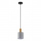 77-8603 SE21-GM-4-SH2 ADEPT TUBE Gold Matt Pendant Grey Fabric Shade