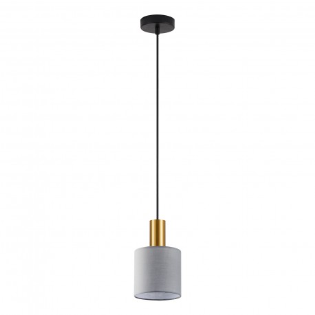 77-8603 SE21-GM-4-SH2 ADEPT TUBE Gold Matt Pendant Grey Fabric Shade