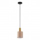 77-8610 SE21-GM-4-SH3 ADEPT TUBE Gold Matt Pendant Brown Fabric Shade