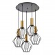77-8622 SE21-GM-4-5BL-GR1 ADEPT TUBE Gold Matt Pendant Black Metal Grid