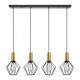 77-8623 SE21-GM-4-4BL-GR1 ADEPT TUBE Gold Matt Pendant Black Metal Grid