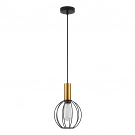 77-8624 SE21-GM-4-GR1 ADEPT TUBE Gold Matt Pendant Black Metal Grid