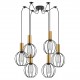 77-8625 SE21-GM-4-BL6-GR1 ADEPT TUBE Gold Matt Pendant Black Metal Grid