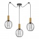 77-8626 SE21-GM-4-BL3-GR1 ADEPT TUBE Gold Matt Pendant Black Metal Grid
