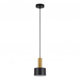77-8631 SE21-GM-4-MS1 ADEPT TUBE Gold Matt Pendant Black Metal Shade