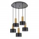77-8636 SE21-GM-4-5BL-MS1 ADEPT TUBE Gold Matt Pendant Black Metal Shade