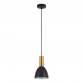 77-8638 SE21-GM-4-MS2 ADEPT TUBE Gold Matt Pendant Black Metal Shade