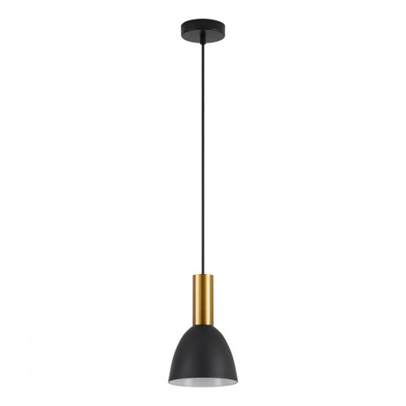 77-8638 SE21-GM-4-MS2 ADEPT TUBE Gold Matt Pendant Black Metal Shade