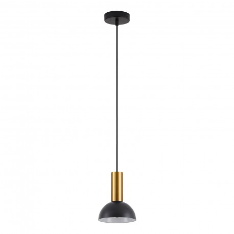 77-8645 SE21-GM-4-MS3 ADEPT TUBE Gold Matt Pendant Black Metal Shade