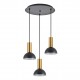77-8649 SE21-GM-4-3BL-MS3 ADEPT TUBE Gold Matt Pendant Black Metal Shade