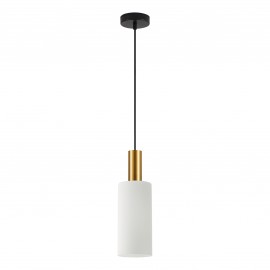 77-8652 SE21-GM-4-GL3 ADEPT TUBE Gold Matt Pendant White Glass