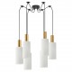 77-8653 SE21-GM-4-BL6-GL3 ADEPT TUBE Gold Matt Pendant White Glass