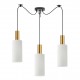 77-8654 SE21-GM-4-BL3-GL3 ADEPT TUBE Gold Matt Pendant White Glass