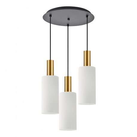 77-8656 SE21-GM-4-3BL-GL3 ADEPT TUBE Gold Matt Pendant White Glass