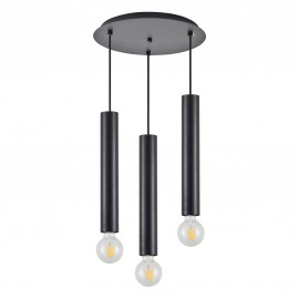 77-8672 SE21-BL-5-3BL ADEPT TUBE BLACK Black Pendant