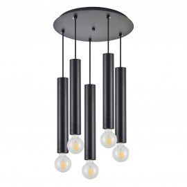 77-8673 SE21-BL-5-5BL ADEPT TUBE BLACK Black Pendant
