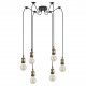 77-8689 SE21-BR-10-BL6 MAGNUM Bronze Metal Pendant with Black Fabric Cable