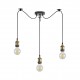 77-8690 SE21-BR-10-BL3 MAGNUM Bronze Metal Pendant with Black Fabric Cable