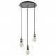 77-8692 SE21-BR-10-3BL MAGNUM Bronze Metal Pendant with Black Fabric Cable
