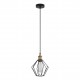 77-8703 SE21-BR-10-GR1 MAGNUM Bronze Metal Pendant Black Metal Grid with Black Fabric Cable
