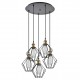 77-8708 SE21-BR-10-5BL-GR1 MAGNUM Bronze Metal Pendant Black Metal Grid with Black Fabric Cable