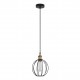 77-8710 SE21-BR-10-GR2 MAGNUM Bronze Metal Pendant Black Metal Grid with Black Fabric Cable