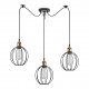 77-8712 SE21-BR-10-BL3-GR2 MAGNUM Bronze Metal Pendant Black Metal Grid with Black Fabric Cable