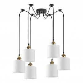 77-8726 SE21-BL-B10-BL6-SH1 ADEPT PENDANT White Shade Pendant