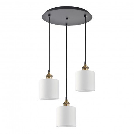 77-8729 SE21-BL-B10-3BL-SH1 ADEPT PENDANT White Shade Pendant