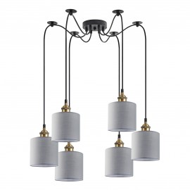 77-8733 SE21-BL-B10-BL6-SH2 ADEPT PENDANT Grey Shade Pendant
