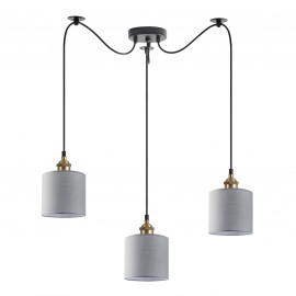 77-8734 SE21-BL-B10-BL3-SH2 ADEPT PENDANT Grey Shade Pendant