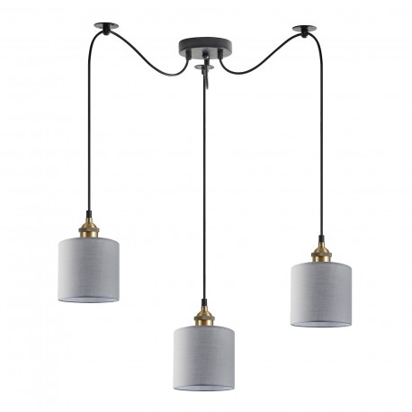 77-8734 SE21-BL-B10-BL3-SH2 ADEPT PENDANT Grey Shade Pendant