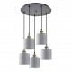 77-8737 SE21-BL-B10-5BL-SH2 ADEPT PENDANT Grey Shade Pendant