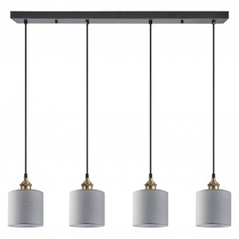 77-8738 SE21-BL-B10-4BL-SH2 ADEPT PENDANT Grey Shade Pendant