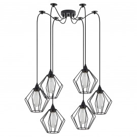 77-8747 SE21-BL-B10-BL6-GR1 ADEPT PENDANT Black Metal Grid Pendant